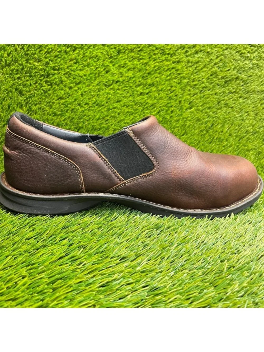 Timberland PRO Gladstone ESD Mens Size 12 Brown Steel Toe Safety Slip-On Shoes